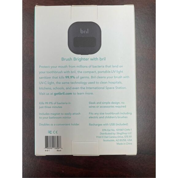 NWT Bril Toothbrush Sterilizer in Black - Picture 2 of 2